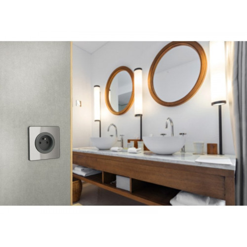 Prise Avec Terre Odace, Gris Anthracite - SCHNEIDER ELECTRIC
