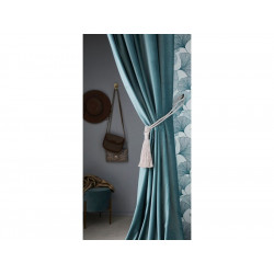 Rideau Tamisant, Velours, Velours Bleu Céladon L.140 X H.260 Cm - Centrale Brico