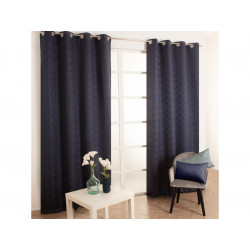 Rideau Tamisant, Sirena Bleu Foncé L.140 X H.260 Cm - Centrale Brico