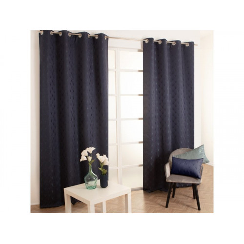 Rideau Tamisant, Sirena Bleu Foncé L.140 X H.260 Cm - Centrale Brico