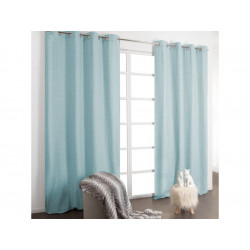 Rideau Tamisant, Coton, Andres Bleu 140X250 - Centrale Brico