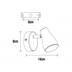 Spot, Classique, Plastique Chrome - Centrale Brico