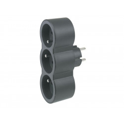 Triplite Murale Compact, 3 Prises Noir de marque LEGRAND, référence: B7447500