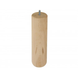 Pied De Lit / Sommier Cylindrique 25Cm - Hêtre Brut Blanc/Beige de marque Cime, référence: B7462400