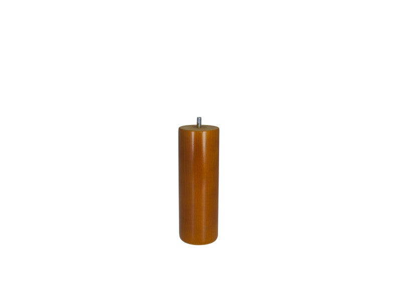 Pied Lit / Sommier Cylindrique 68x200 - Hêtre Teinté Marron