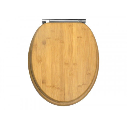 Abattant Déclipsable Avec Frein De Chute Bambou Bois Marron - Centrale Brico