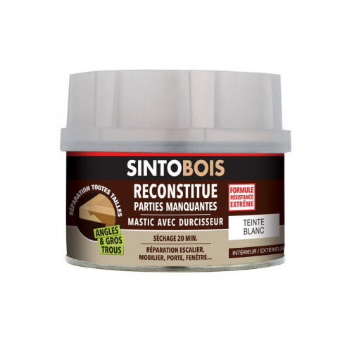 Mastic à bois Sinto, blanc, 0.5L - SINTO