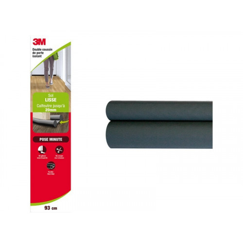Bas de porte à glisser textile (bourrelet) Tranqu'illico, L.93 cm noir - 3M