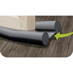 Bas de porte à glisser textile (bourrelet) Tranqu'illico, L.93 cm noir - 3M