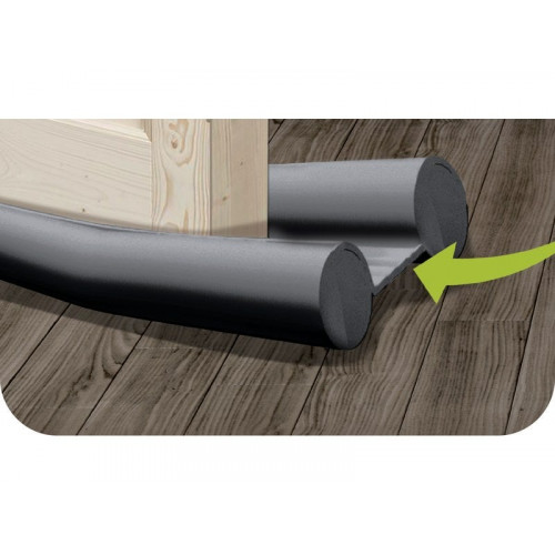 Bas de porte à glisser textile (bourrelet) Tranqu'illico, L.93 cm noir - 3M