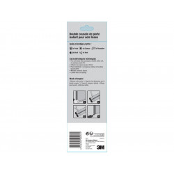 Bas de porte à glisser textile (bourrelet) Tranqu'illico, L.93 cm noir - 3M