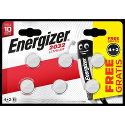 Lot De 4 + 2 Piles Bouton Cr2032 / Dl2032 Ultimate Lithium, 3 V de marque ENERGIZER, référence: B7476200