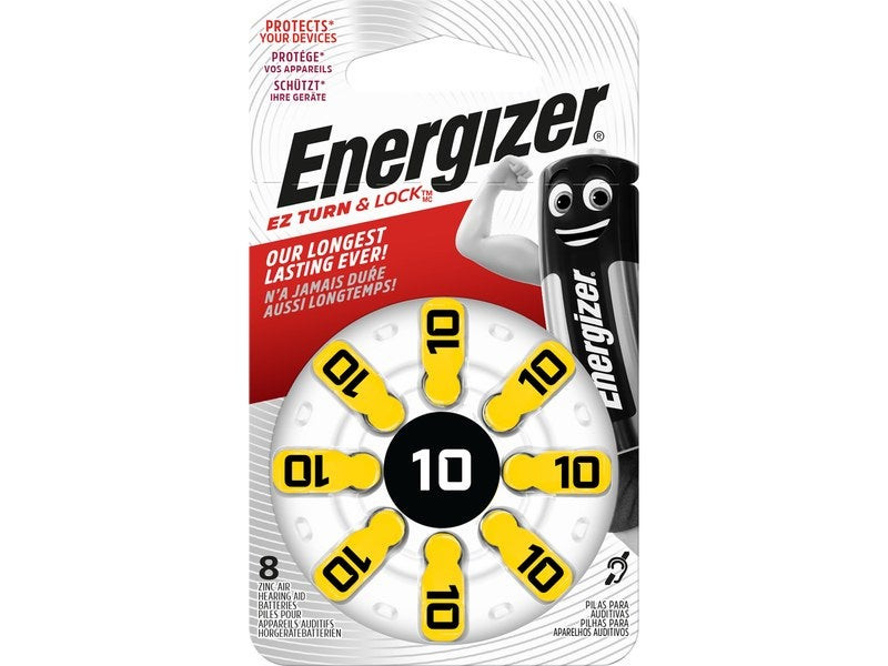 Lot de 8 piles auditive zinc  1.4 V