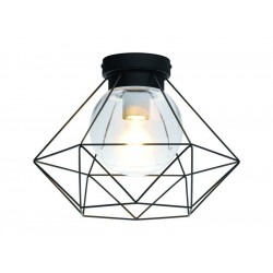 Plafonnier, Industriel Métal Noir E27 Tarbes D.32.7 Cm - Eglo