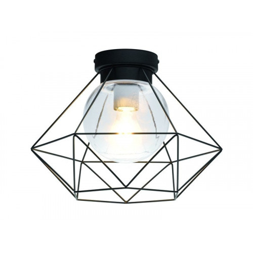 Plafonnier, Industriel Métal Noir E27 Tarbes D.32.7 Cm - Eglo