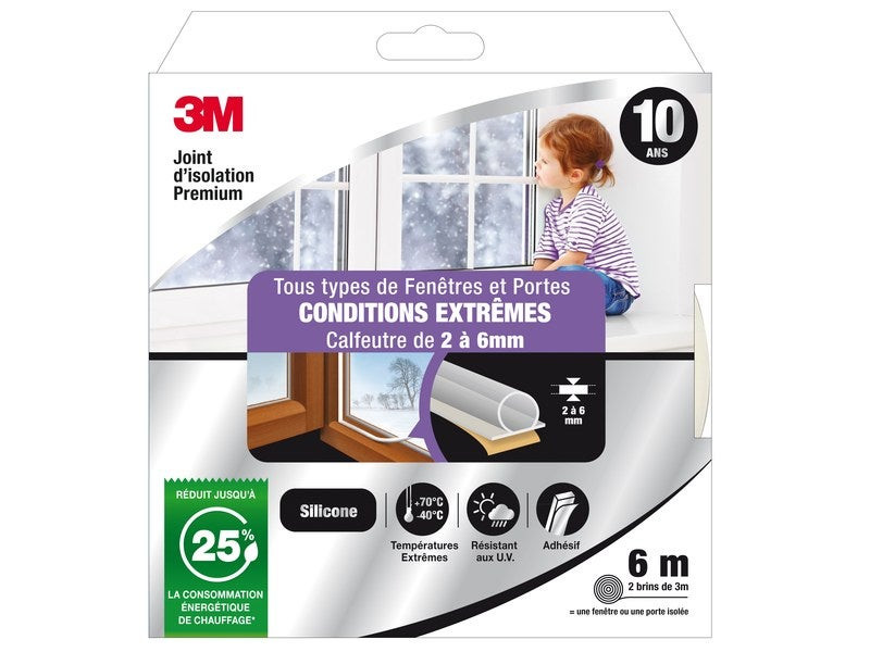 Joint Porte/Fenêtre Très Mauvais Etat Premium 2 À 6mm X 6m Transparent
