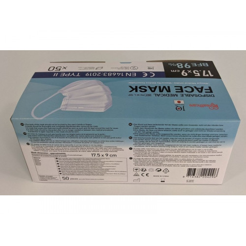 Lot de 50 masques médicaux de type II, taille L - Centrale Brico