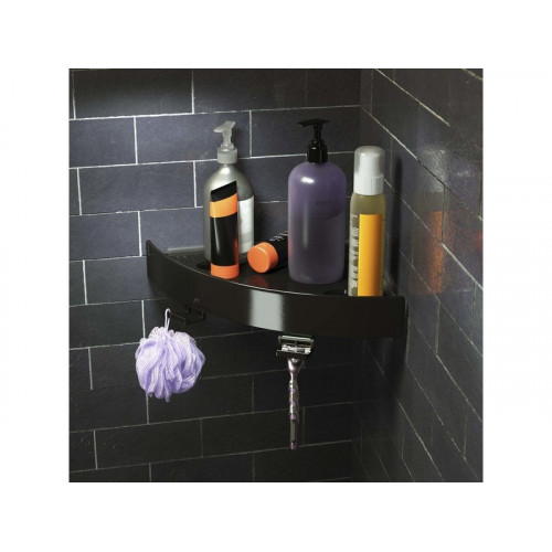 Etagère De Bain / Douche D'Angle, Noir, Snap Up - Centrale Brico