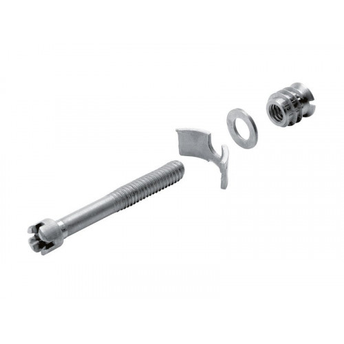 Lot De 2 Vis D'Assemblage Avec Manchon Acier Brut Hettich, L.80 Mm - HETTICH
