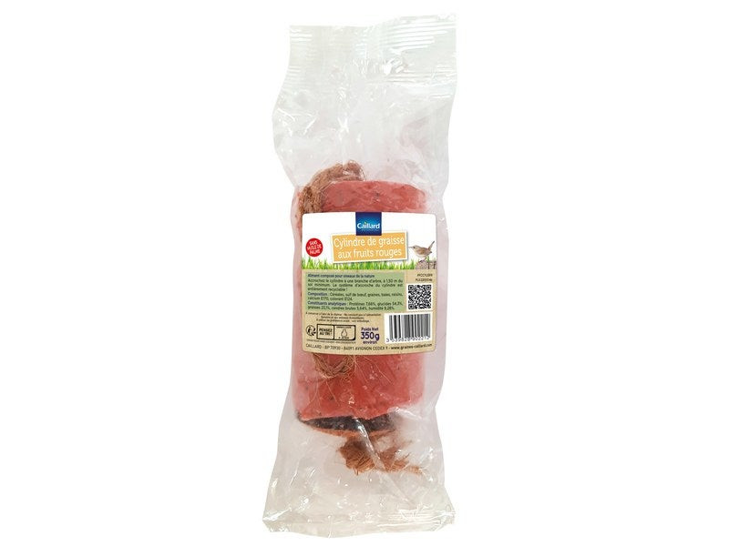 Cylindre de graisse aux fruits rouges 350g pour oiseaux