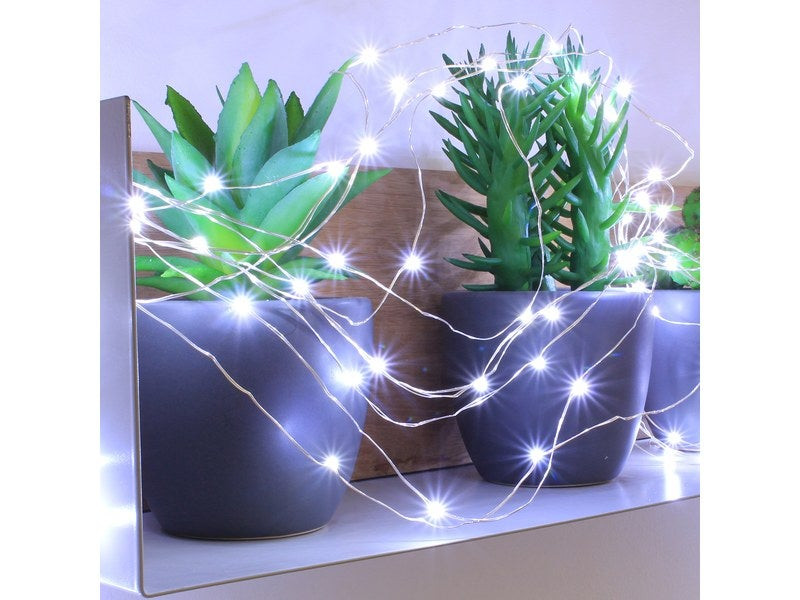 Guirlande Électrique De Noël Microled 7.5 M, 150 Leds Blanc Froid