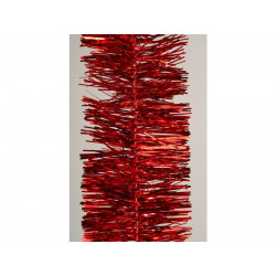 En Plastique Guirlande Rouge Brillante 75Mmx2.7M Rouge De Noel - LUMINEO