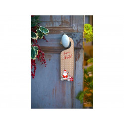 Déco Père Noël Poignée De Porte Bois - BLACHERE ILLUMINATION
