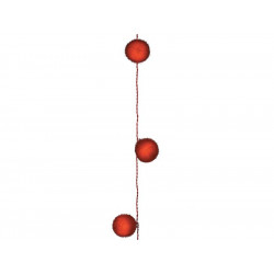 Guirlande Boule Velour Rouge 3.40M - BLACHERE ILLUMINATION