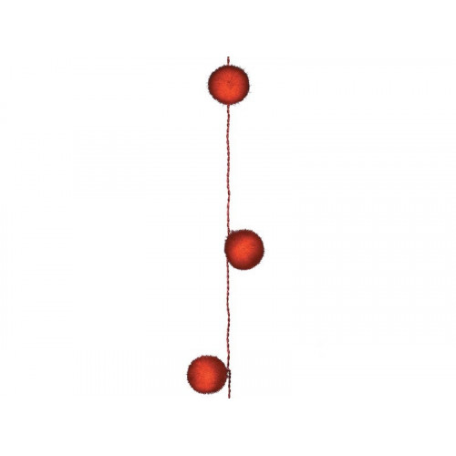 Guirlande Boule Velour Rouge 3.40M - BLACHERE ILLUMINATION