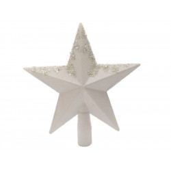 Etoile Cimier Pour Arbre De Noël En Plastique Blanc de marque KAEMINGK, référence: J7324300