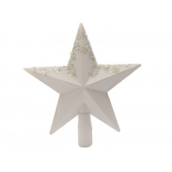 Etoile Cimier Pour Arbre De Noël En Plastique Blanc - KAEMINGK