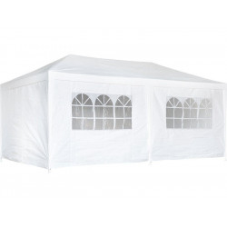 Tente Autoportante Bruma, Acier Blanche, 18 M² - Centrale Brico