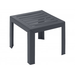 Table De Jardin Basse Grosfillex Miami Carrée Anthracite 2 Personnes - GROSFILLEX