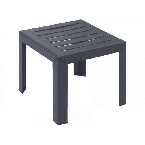 Table De Jardin Basse Grosfillex Miami Carrée Anthracite 2 Personnes - GROSFILLEX