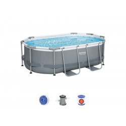 Piscine Hors-Sol Powersteel Bestway, L.3,05 M X L.2 M X H. 0,84 M, Ovale - BESTWAY