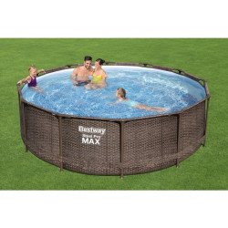 Piscine hors-sol tubulaire Steel Pro Max BESTWAY, Diam.3.66 x H.1 m - BESTWAY