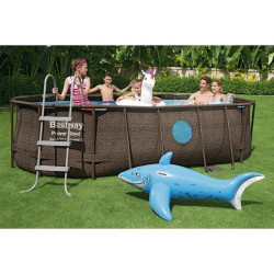 Piscine Hors-Sol Tubulaire Ps Vista Hublots, L.4.27 X L.2.5 X H.1 M - BESTWAY