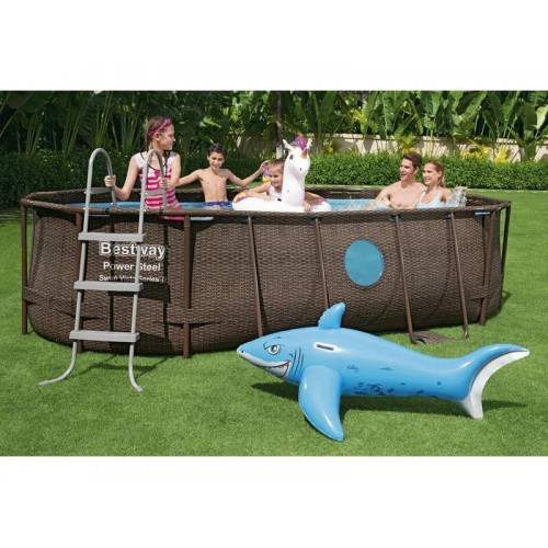Piscine Hors-Sol Tubulaire Ps Vista Hublots, L.4.27 X L.2.5 X H.1 M - BESTWAY