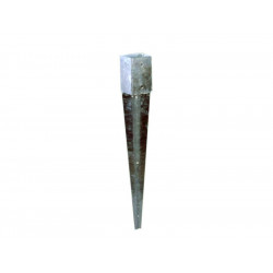 Support poteau À Enfoncer Acier Galvanisé Gris, H.75 Cm X Section 70x70mm - Centrale Brico