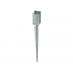 Support lame À Enfoncer Acier Galvanisé Gris, H.75 Cm X Section 70 X 70 Mm - Centrale Brico