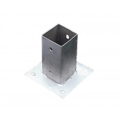 Support À Fixer Acier Galvanisé Gris, H.15 Cm X Section 70 X 70 Mm - Centrale Brico