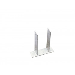 Support À Fixer Acier Galvanisé Gris, H.21 Cm X Section 70 X 70 Mm - Centrale Brico