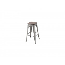 Tabouret soho acier bambou - Centrale Brico