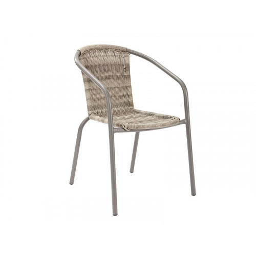 Chaise De Jardin En Acier Elia Beige - Centrale Brico