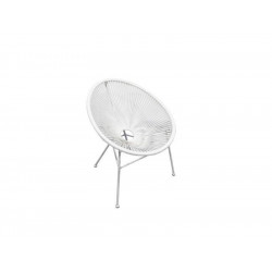 Fauteuil De Jardin En Acier acapulco blanc/blanc de marque Centrale Brico, référence: J7375500