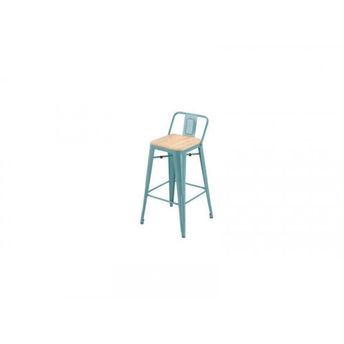 Tabouret Oxford  À Visser, Bleu Clair, Acacia - Centrale Brico