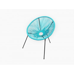 Chaise De Jardin En Acier Acapulco Bleu Turquoise - Centrale Brico