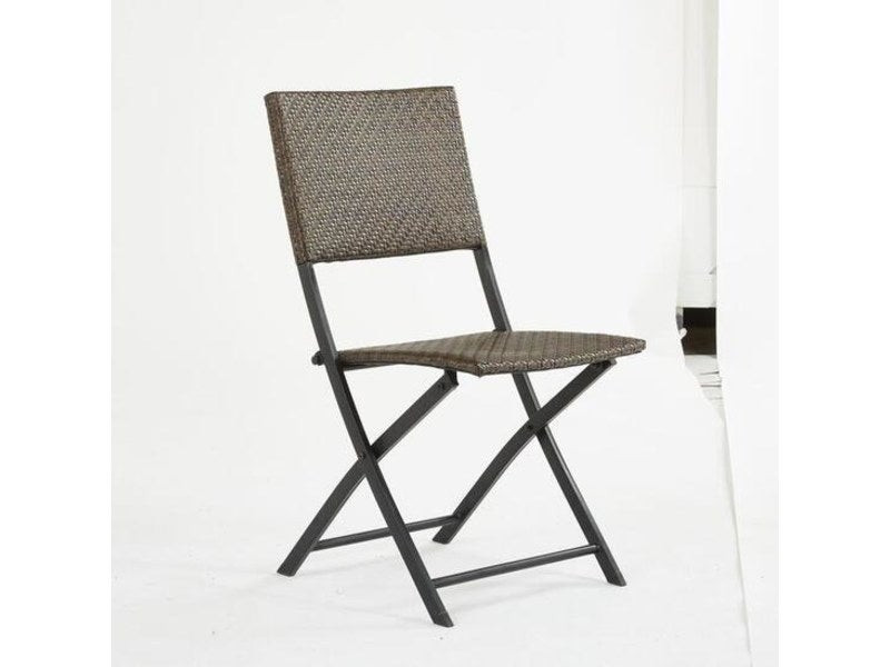 Chaise de jardin Bistro Zena Acier Rattan synthétique et - vue 2