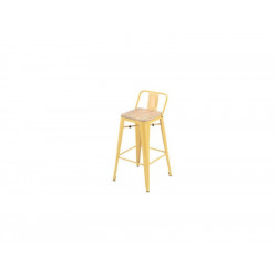 Tabouret Oxford À Visser, Jaune Clair, Acacia - Centrale Brico