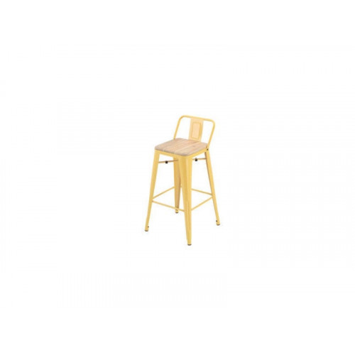 Tabouret Oxford À Visser, Jaune Clair, Acacia - Centrale Brico